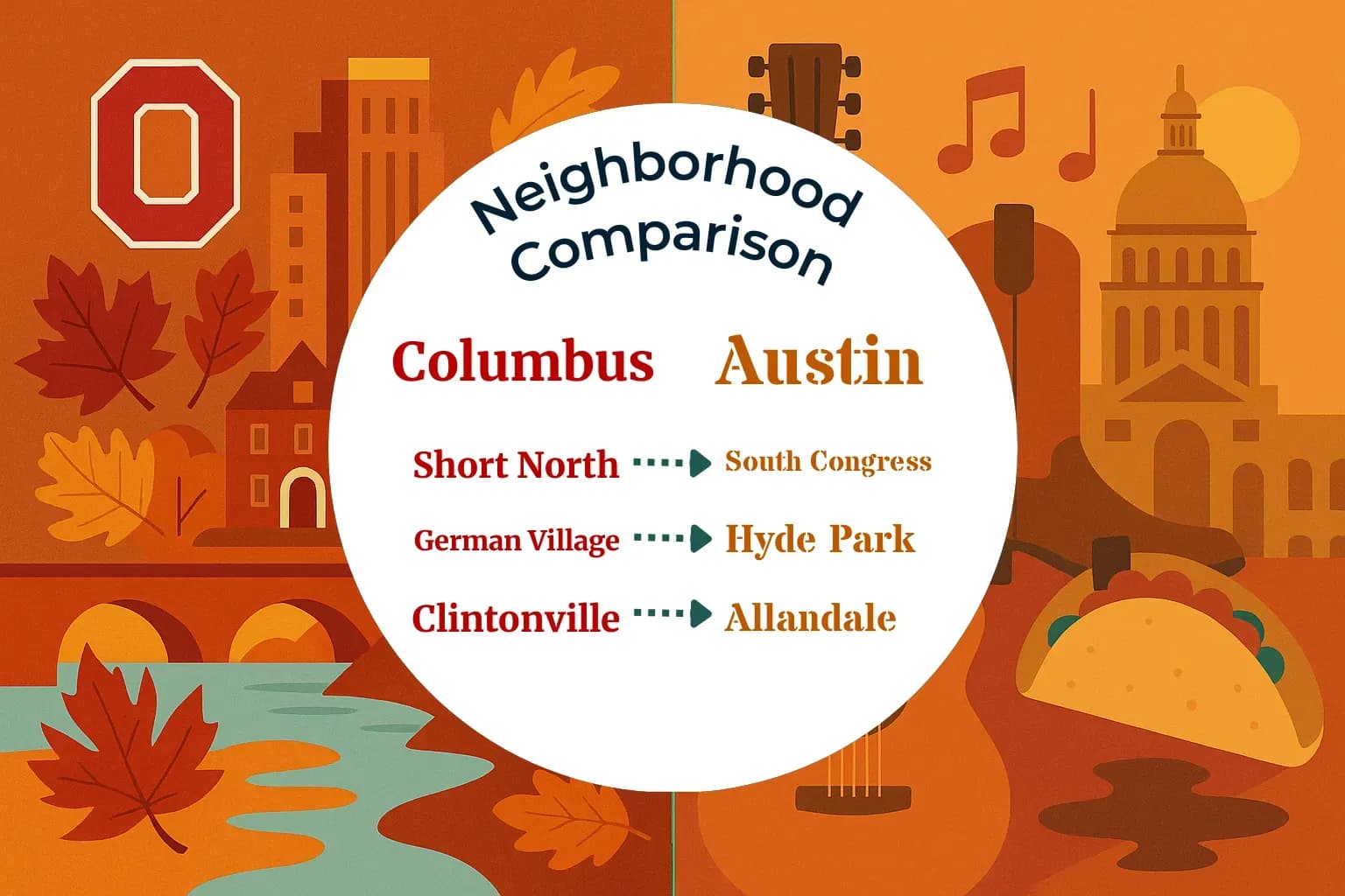 Columbus vs Austin Neighborhood Comparison