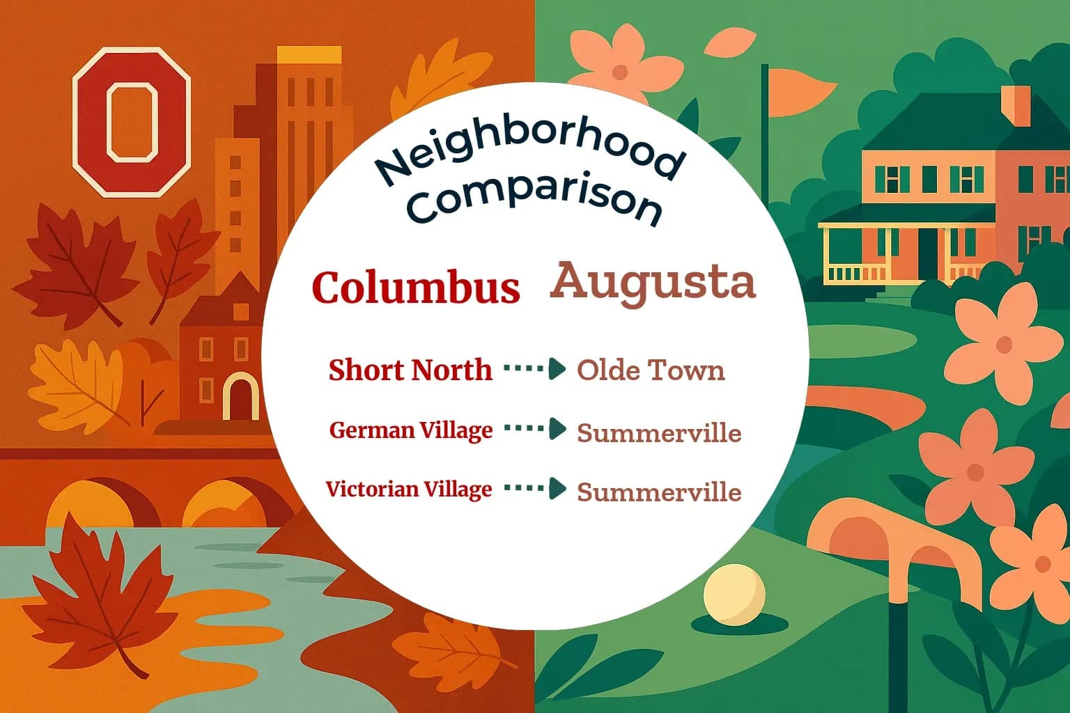 Columbus vs Augusta Neighborhood Comparison