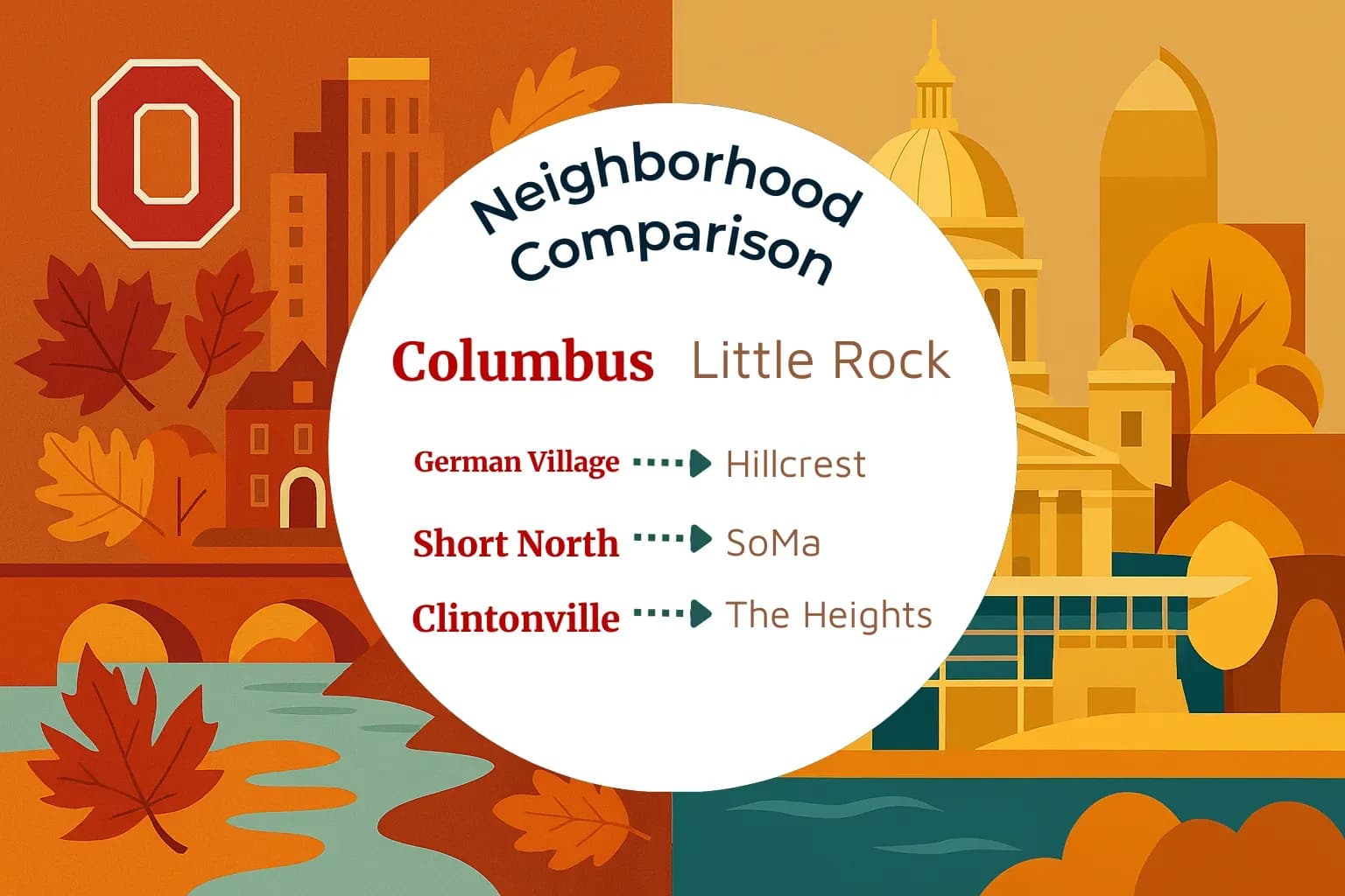 Columbus vs Little Rock Neighborhood Comparison