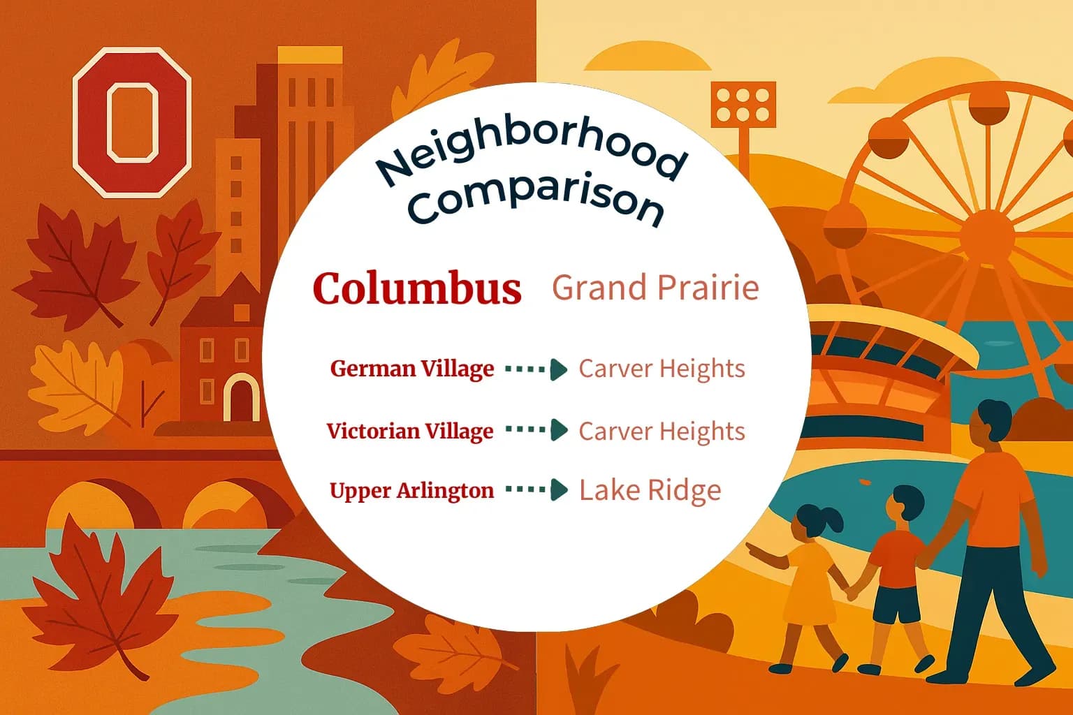 Columbus vs Grand Prairie Neighborhood Comparison