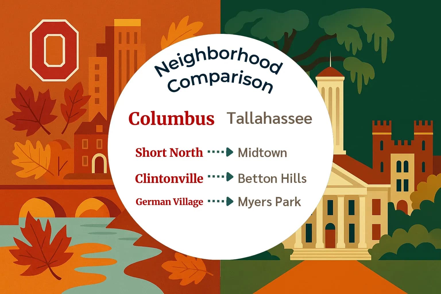 Columbus vs Tallahassee Neighborhood Comparison