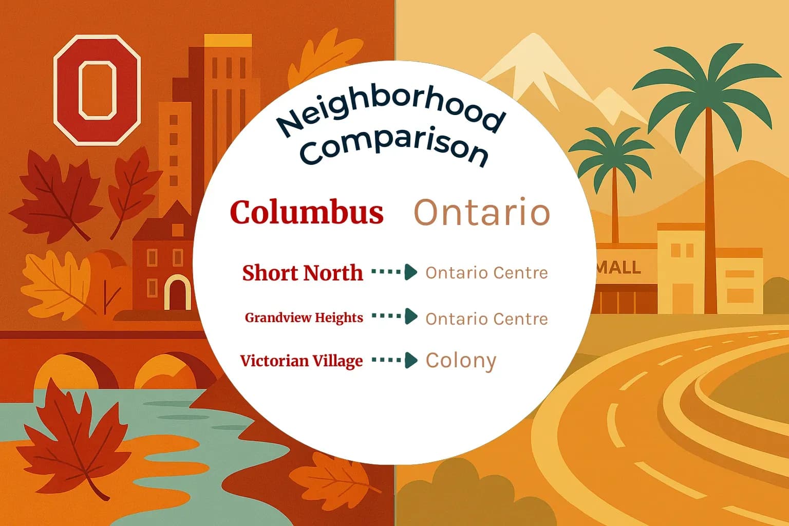 Columbus vs Ontario Neighborhood Comparison