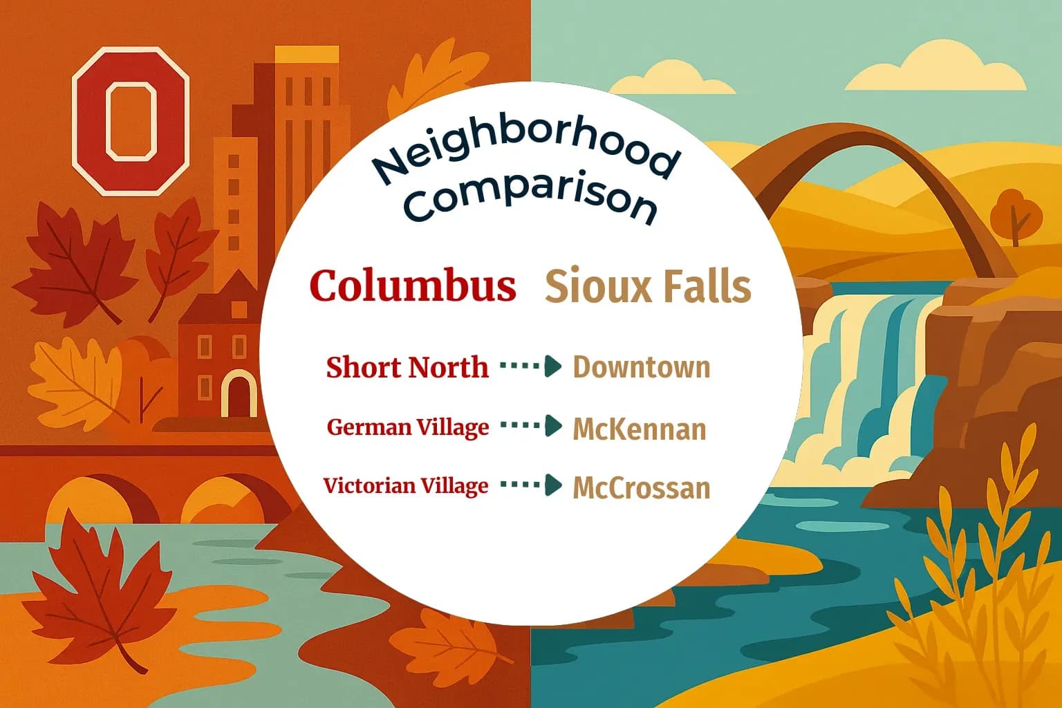 Columbus vs Sioux Falls Neighborhood Comparison