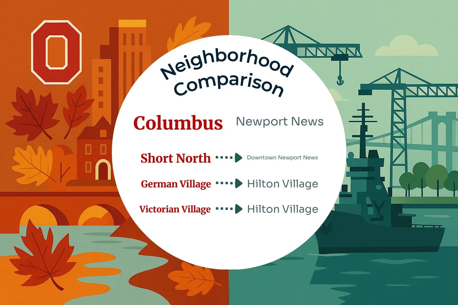 Columbus vs Newport News Neighborhood Comparison