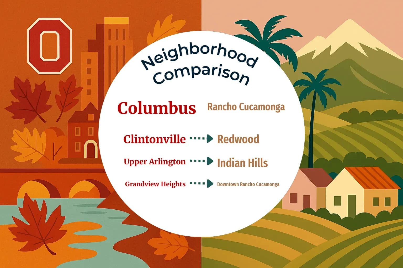 Columbus vs Rancho Cucamonga Neighborhood Comparison