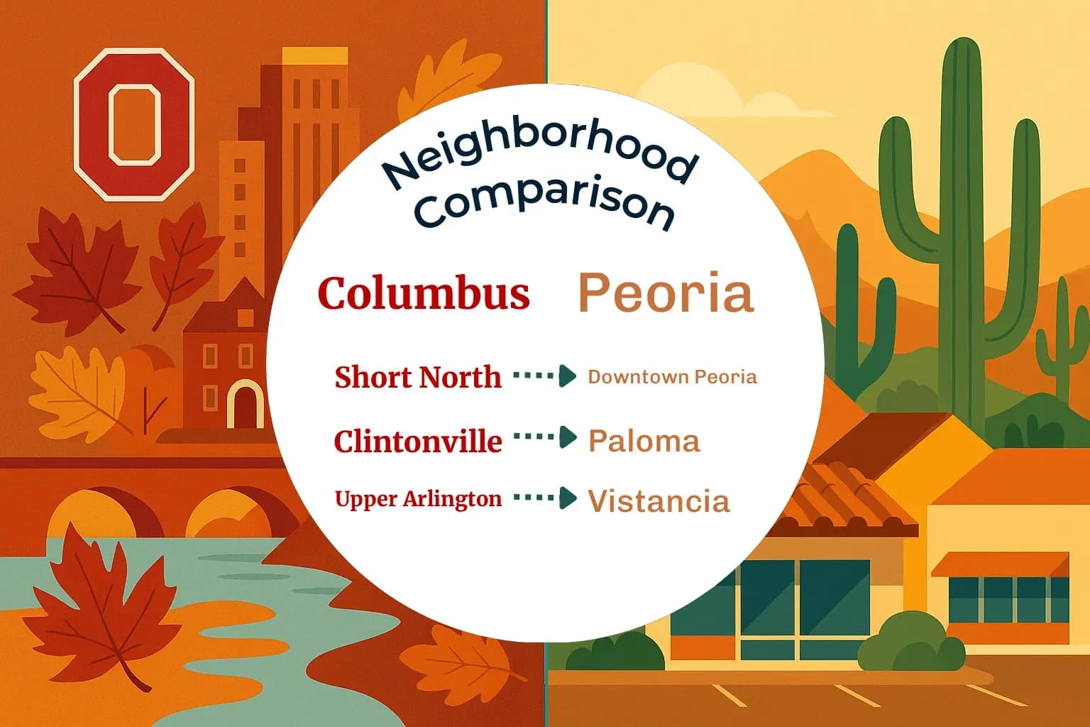 Columbus vs Peoria Neighborhood Comparison