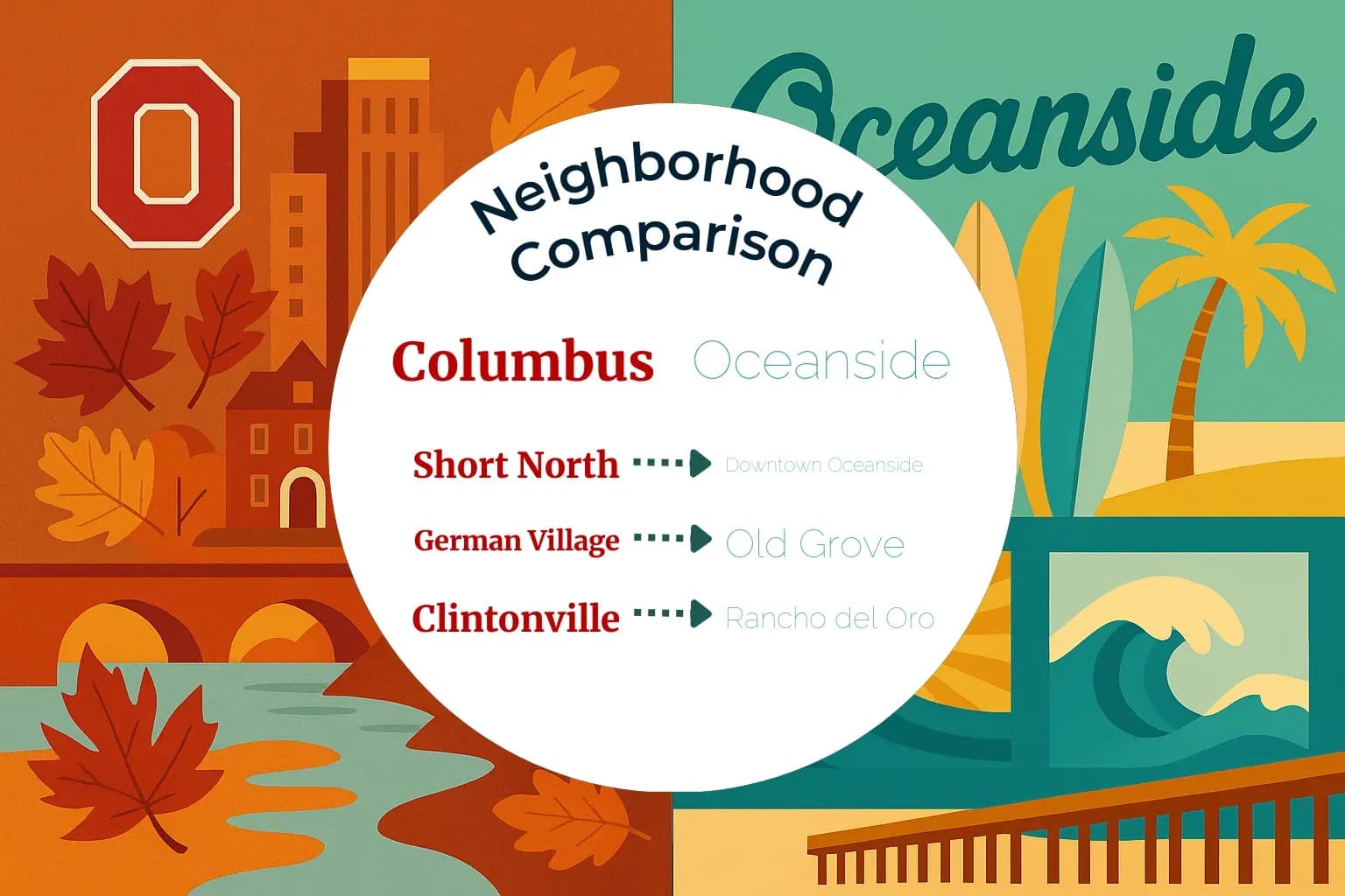 Columbus vs Oceanside Neighborhood Comparison