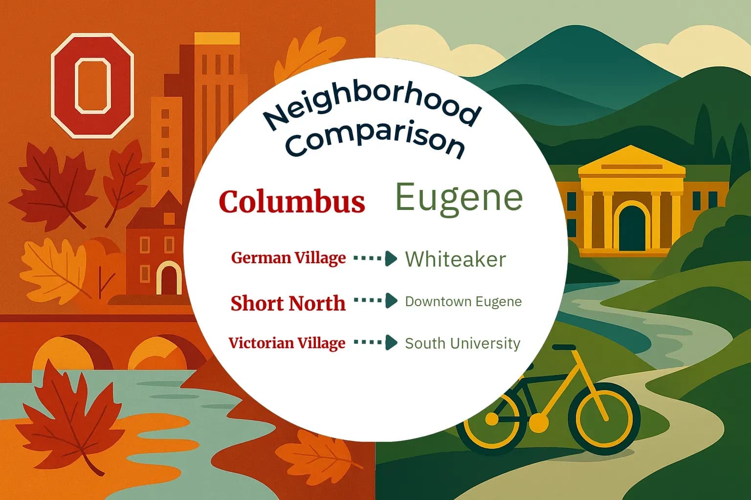 Columbus vs Eugene Neighborhood Comparison