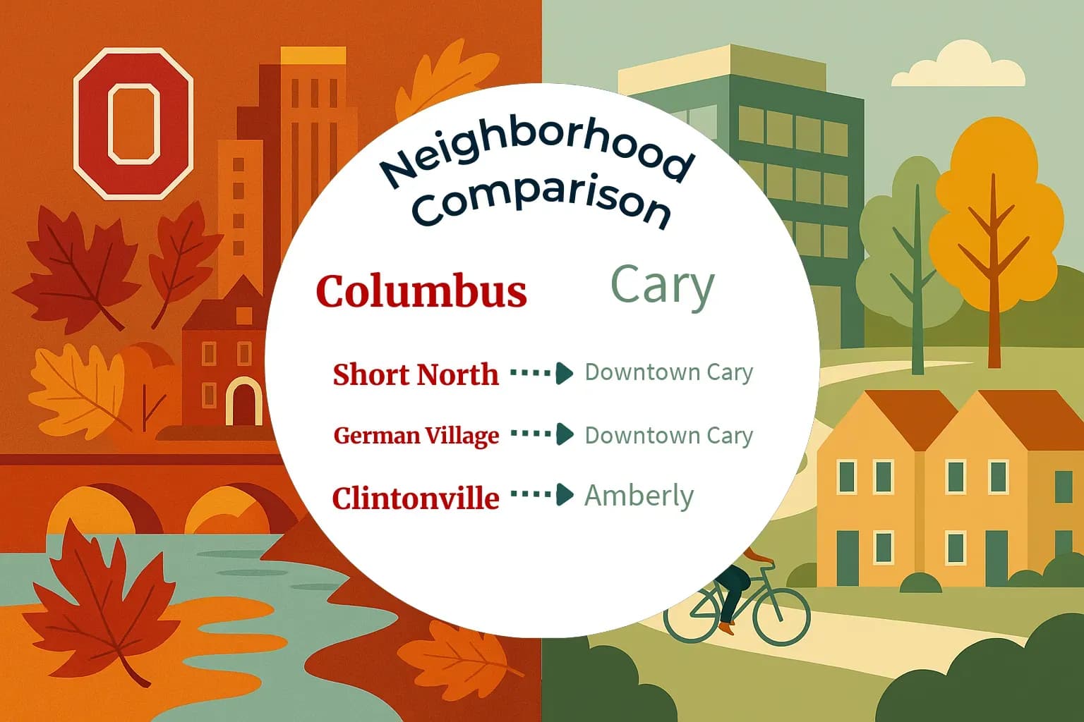 Columbus vs Cary Neighborhood Comparison