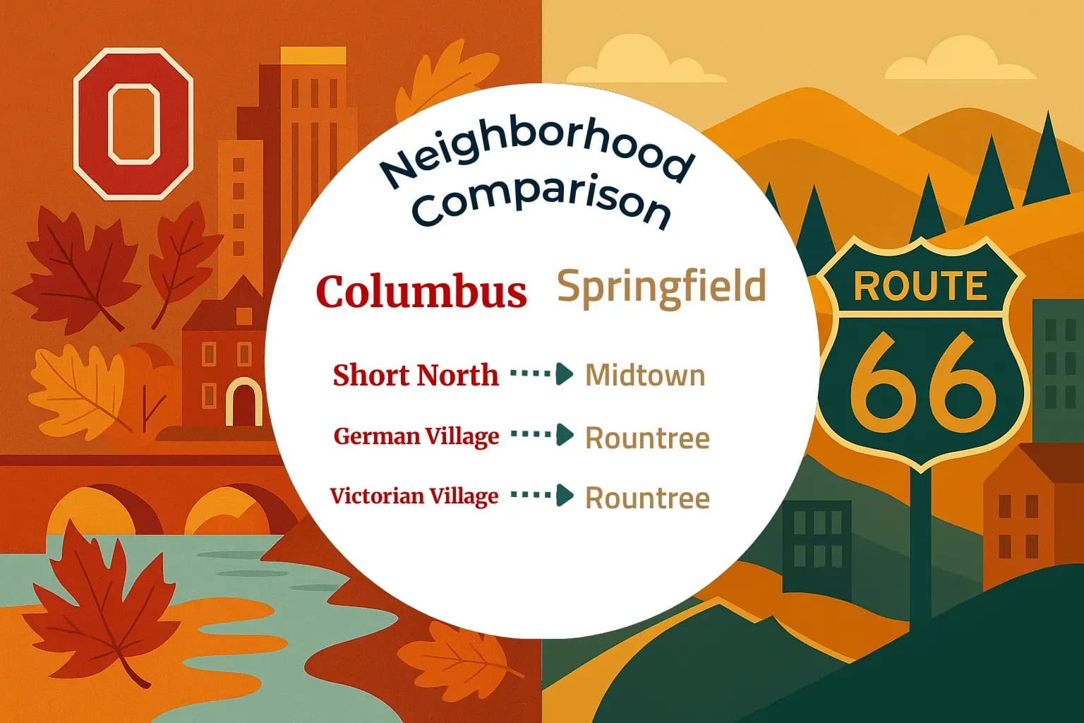 Columbus vs Springfield Neighborhood Comparison