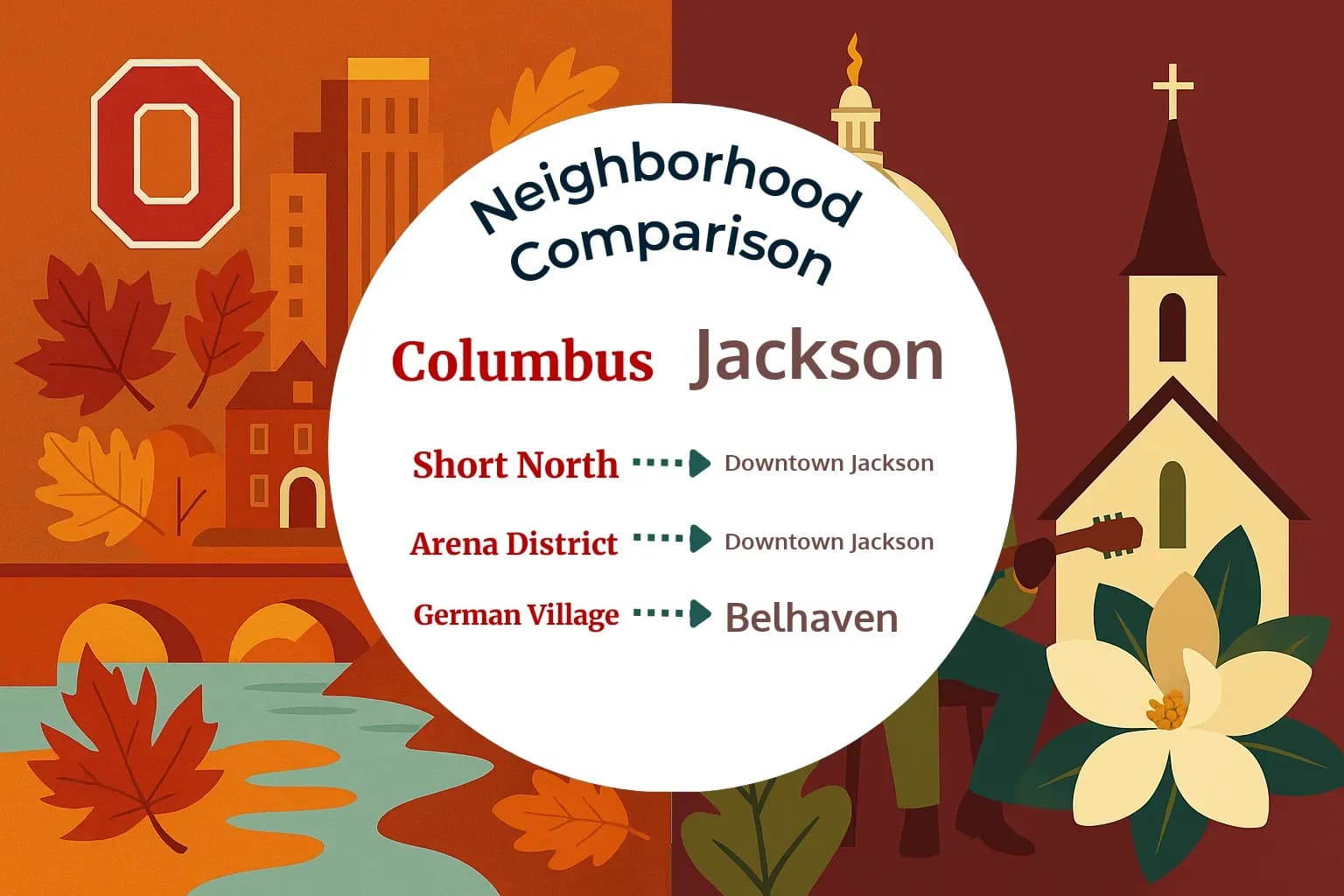 Columbus vs Jackson Neighborhood Comparison