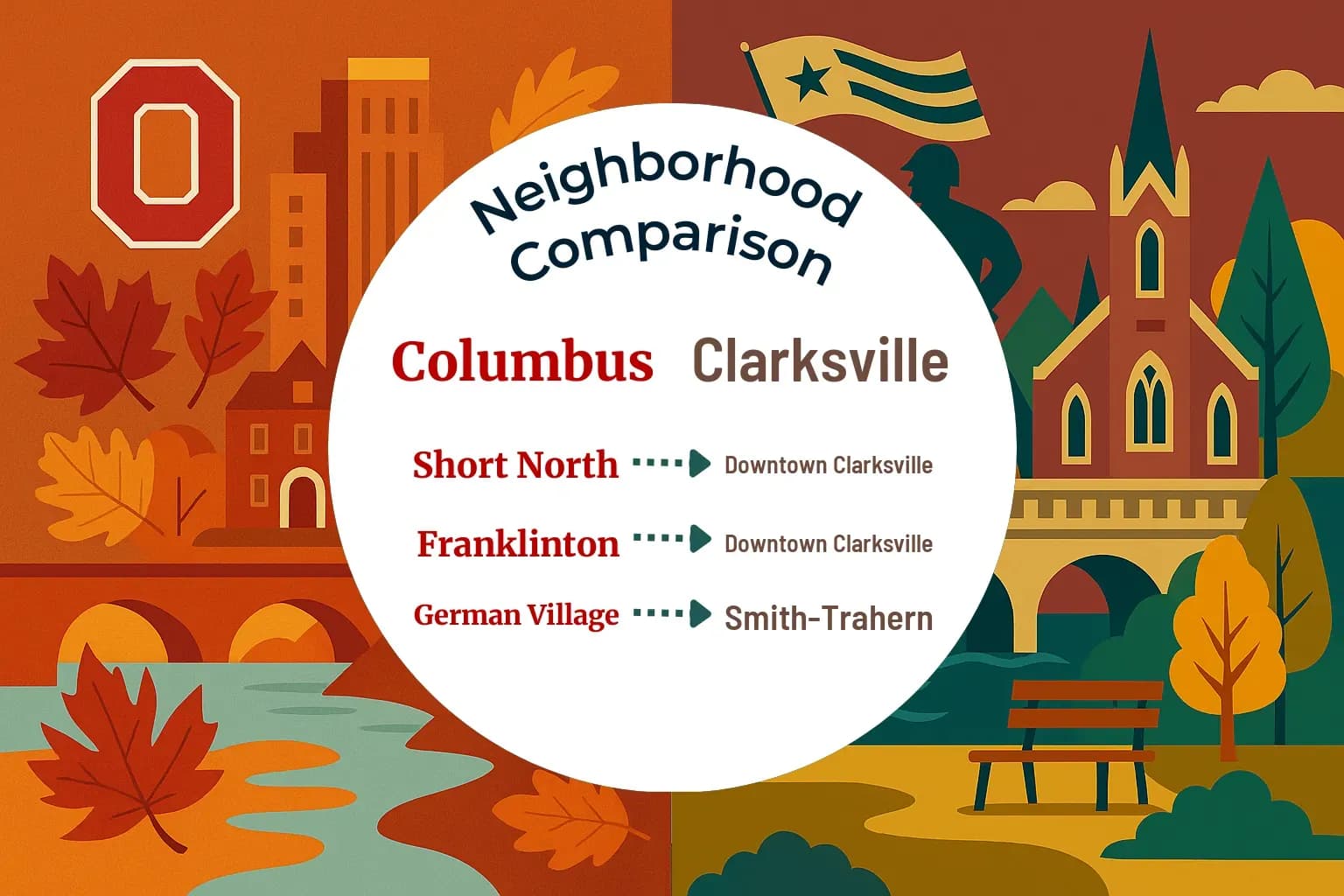 Columbus vs Clarksville Neighborhood Comparison