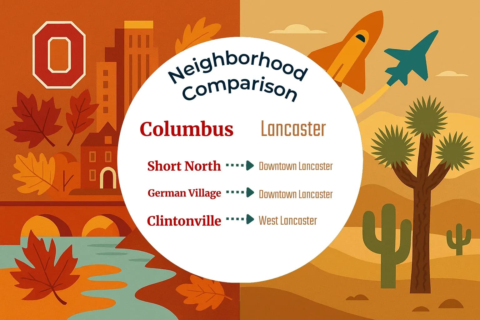 Columbus vs Lancaster Neighborhood Comparison