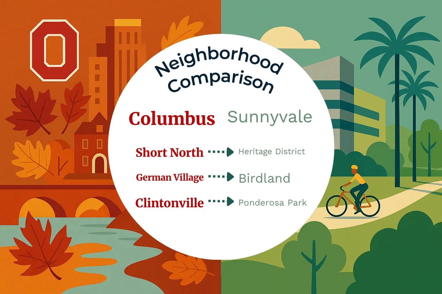 Columbus vs Sunnyvale Neighborhood Comparison