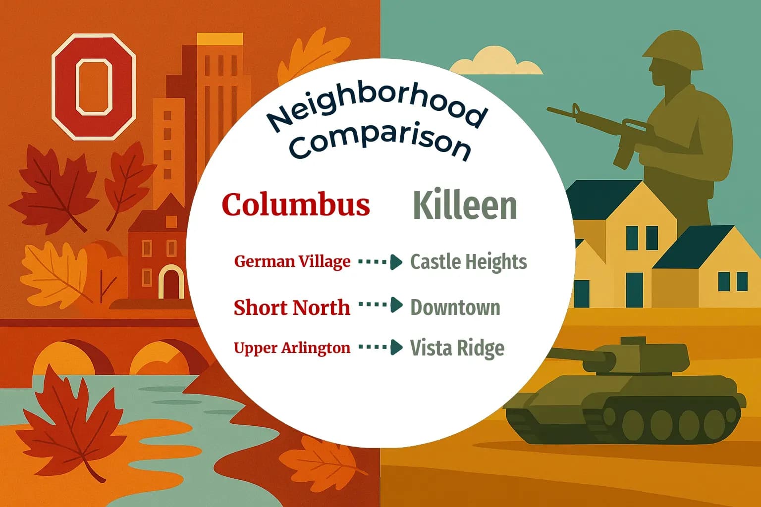 Columbus vs Killeen Neighborhood Comparison