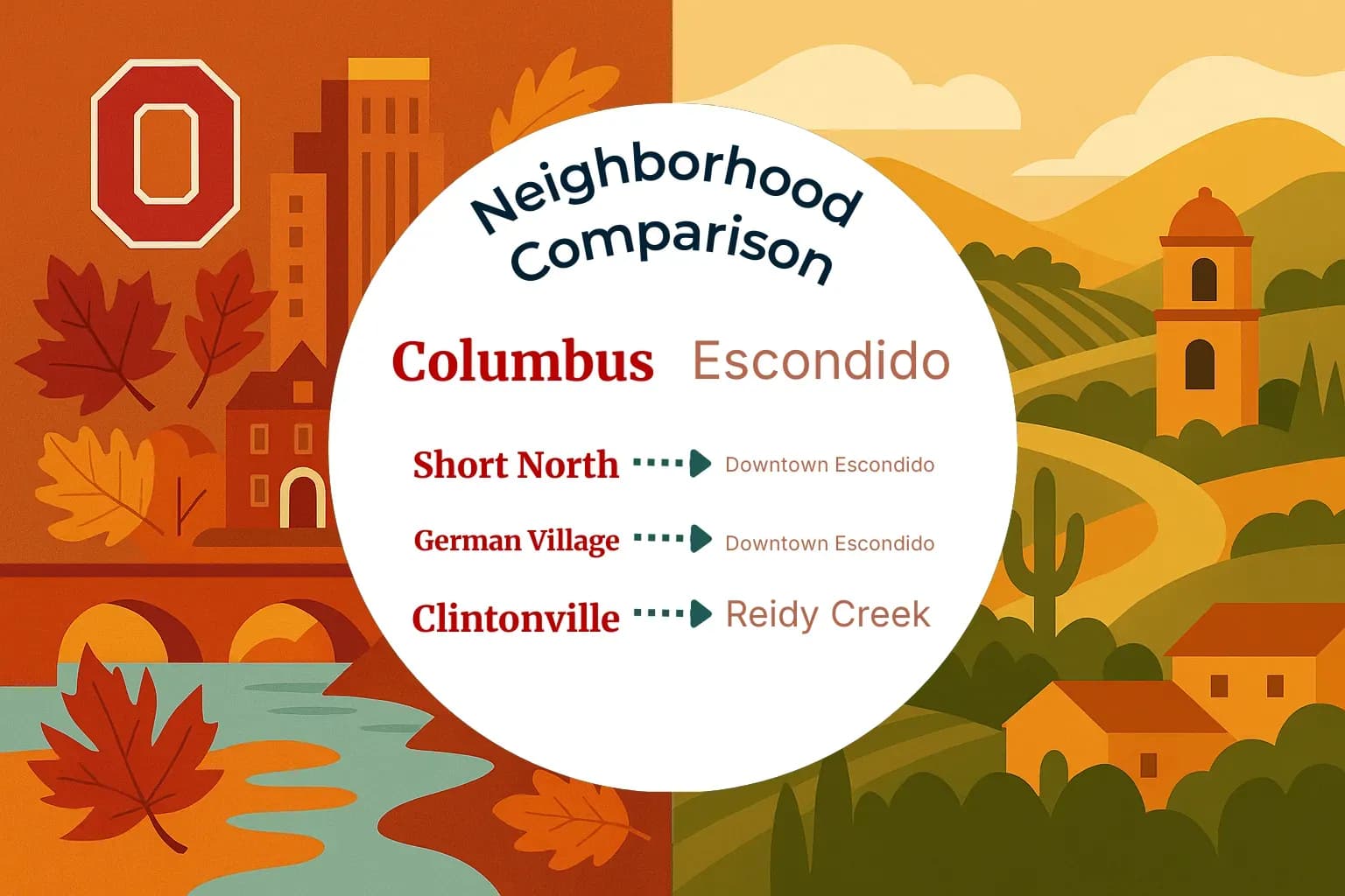 Columbus vs Escondido Neighborhood Comparison