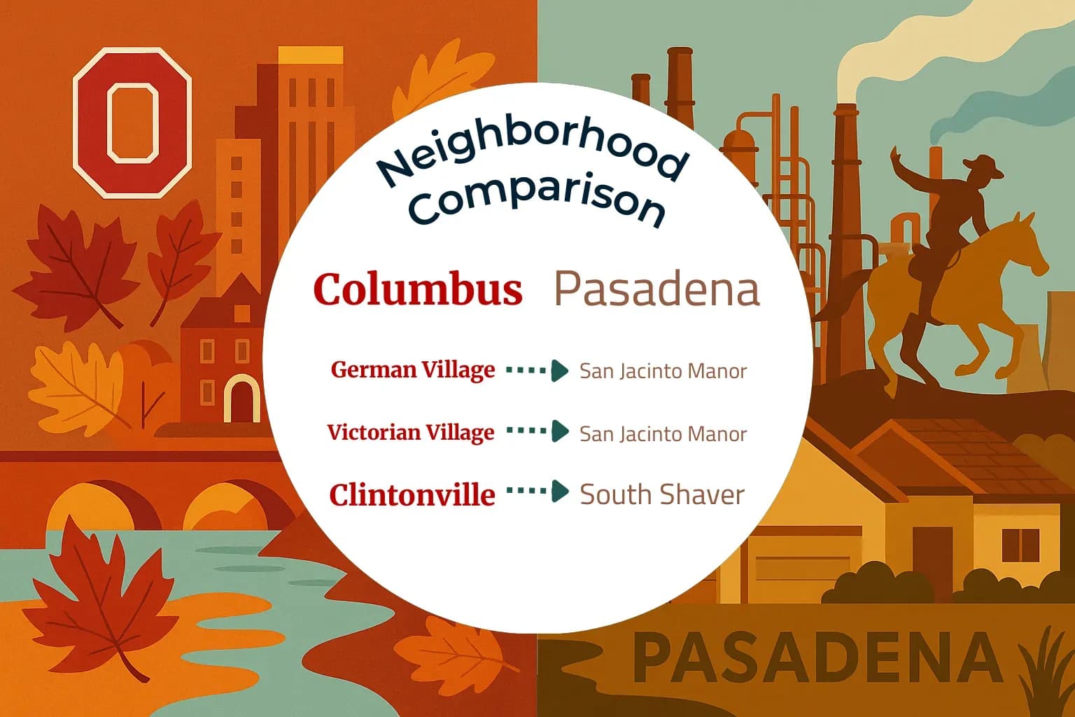 Columbus vs Pasadena Neighborhood Comparison