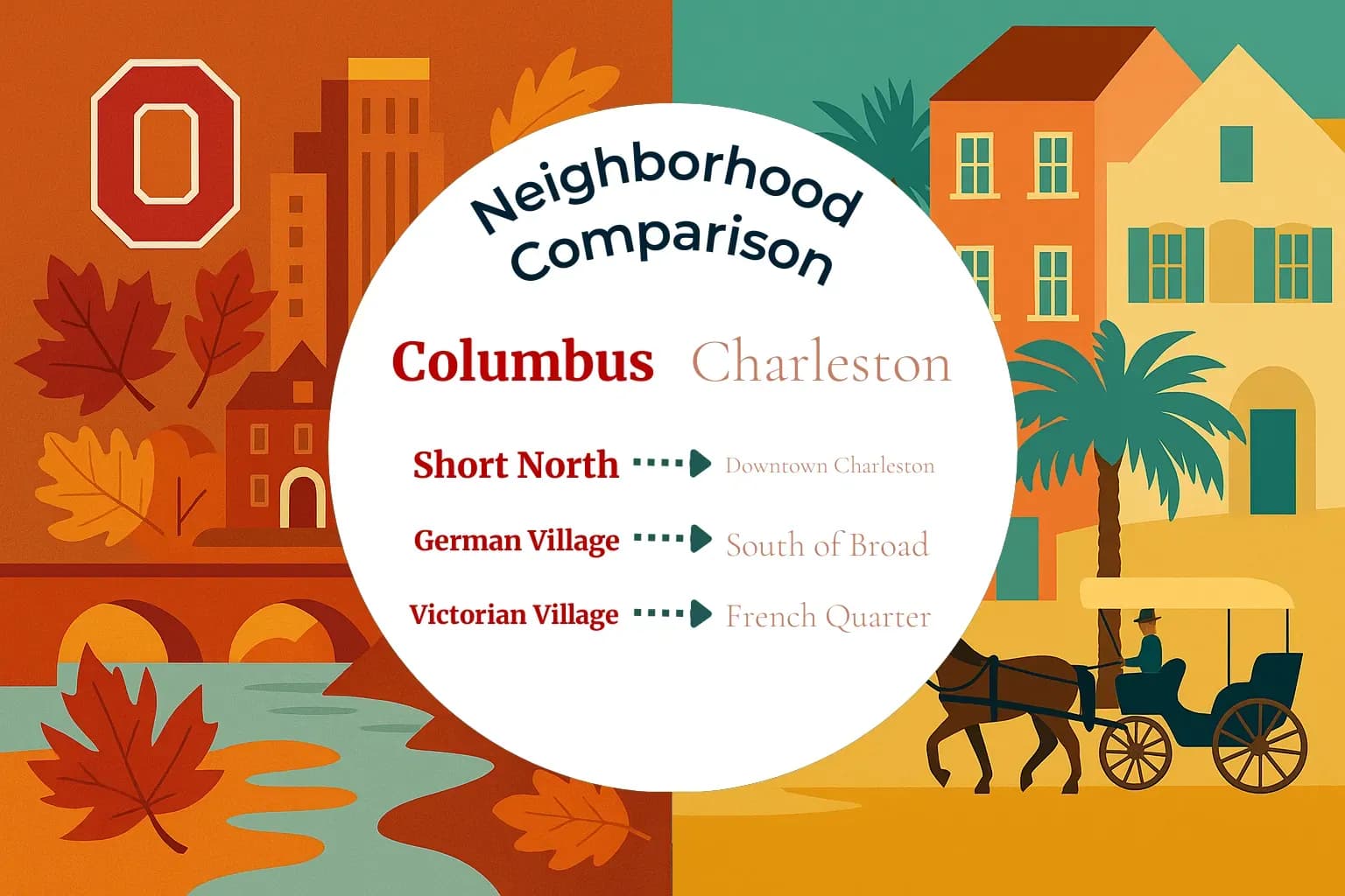 Columbus vs Charleston Neighborhood Comparison