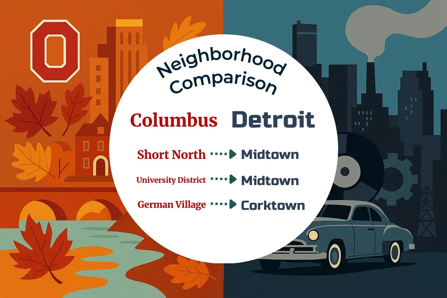 Columbus vs Detroit Neighborhood Comparison