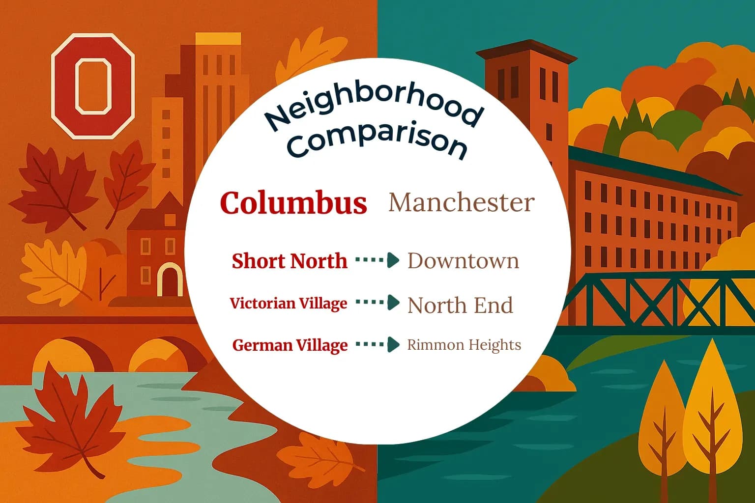 Columbus vs Manchester Neighborhood Comparison