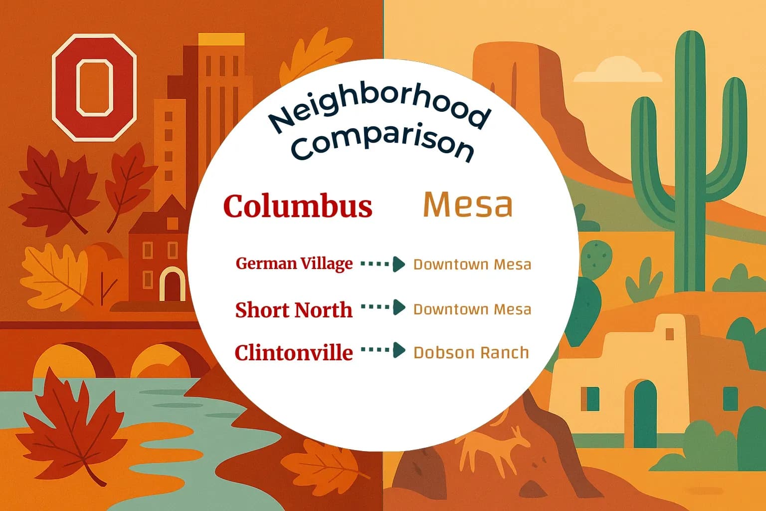 Columbus vs Mesa Neighborhood Comparison