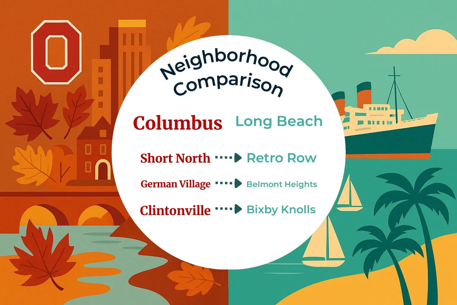 Columbus vs Long Beach Neighborhood Comparison