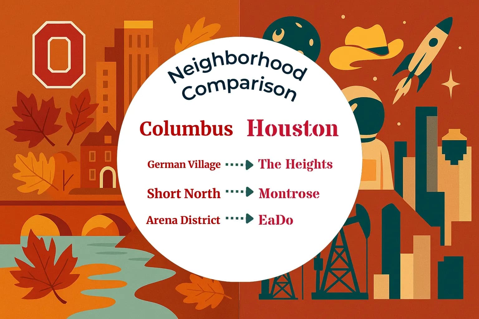 Columbus vs Houston Neighborhood Comparison
