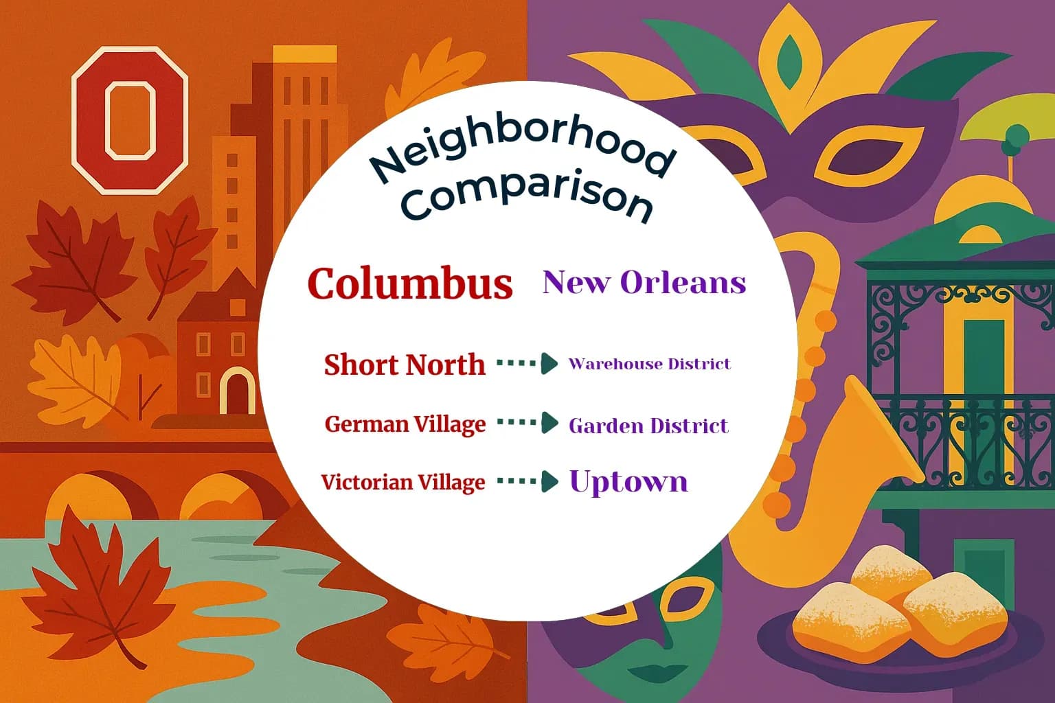 Columbus vs New Orleans Neighborhood Comparison