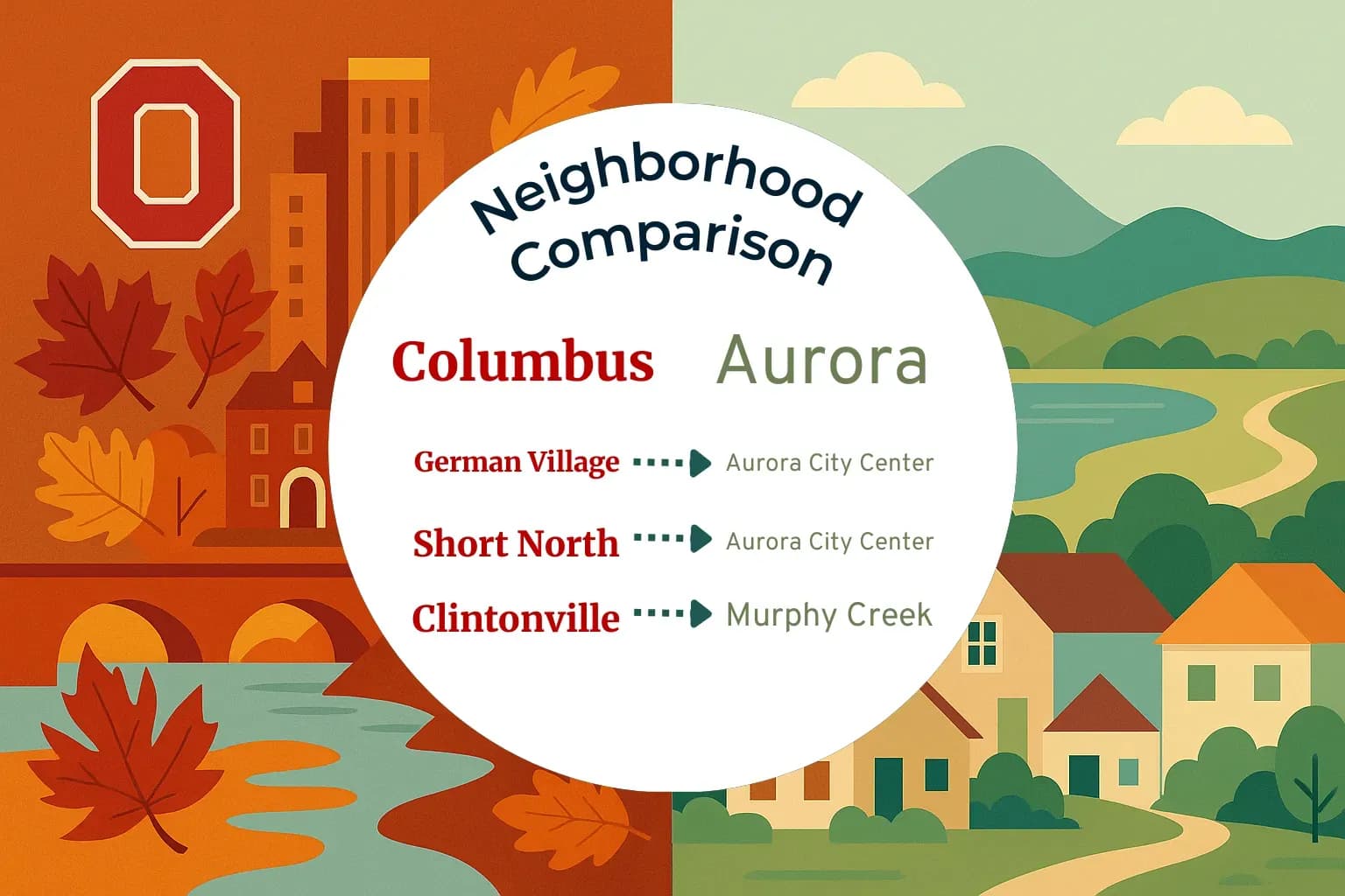 Columbus vs Aurora Neighborhood Comparison