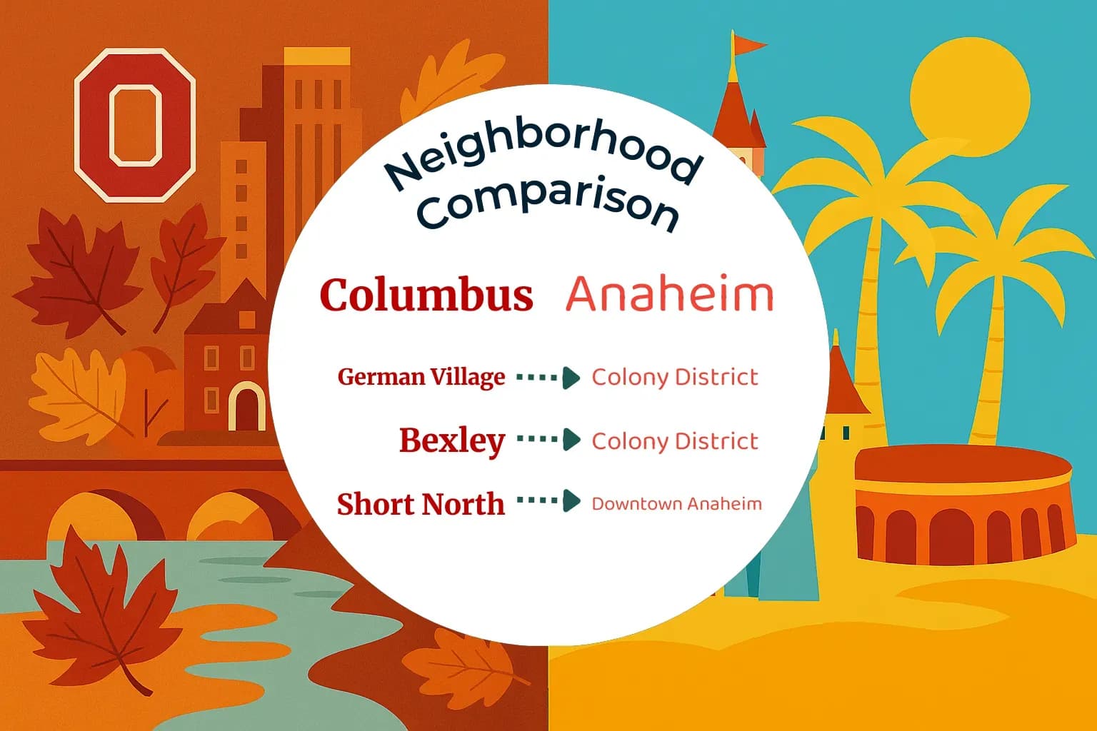 Columbus vs Anaheim Neighborhood Comparison