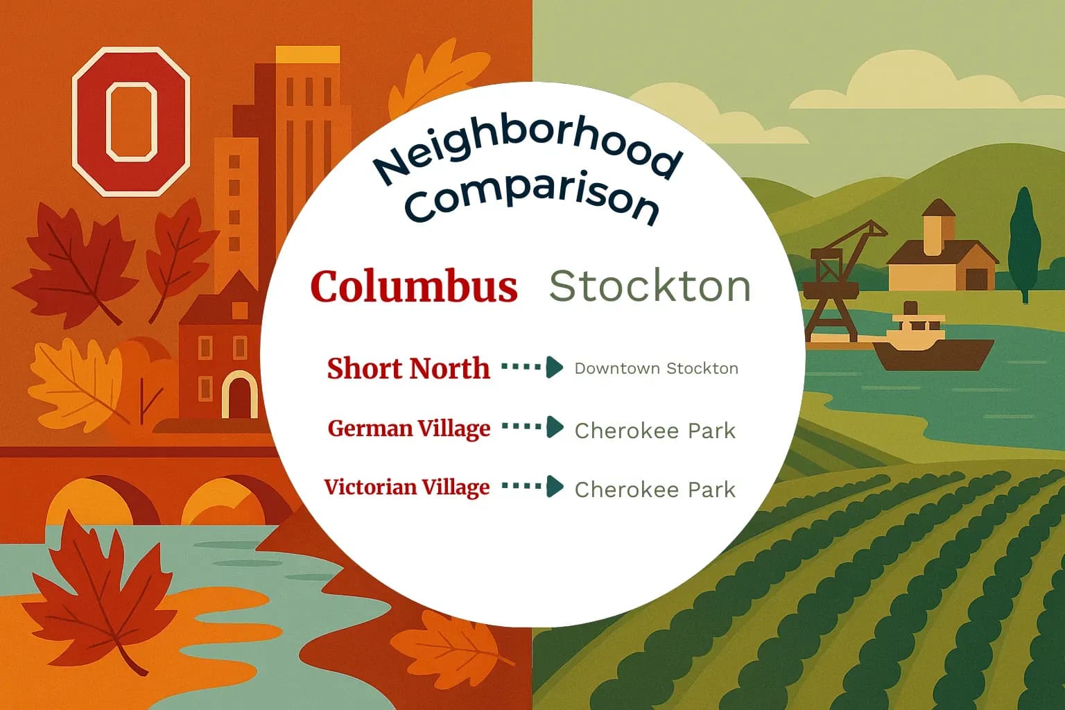Columbus vs Stockton Neighborhood Comparison