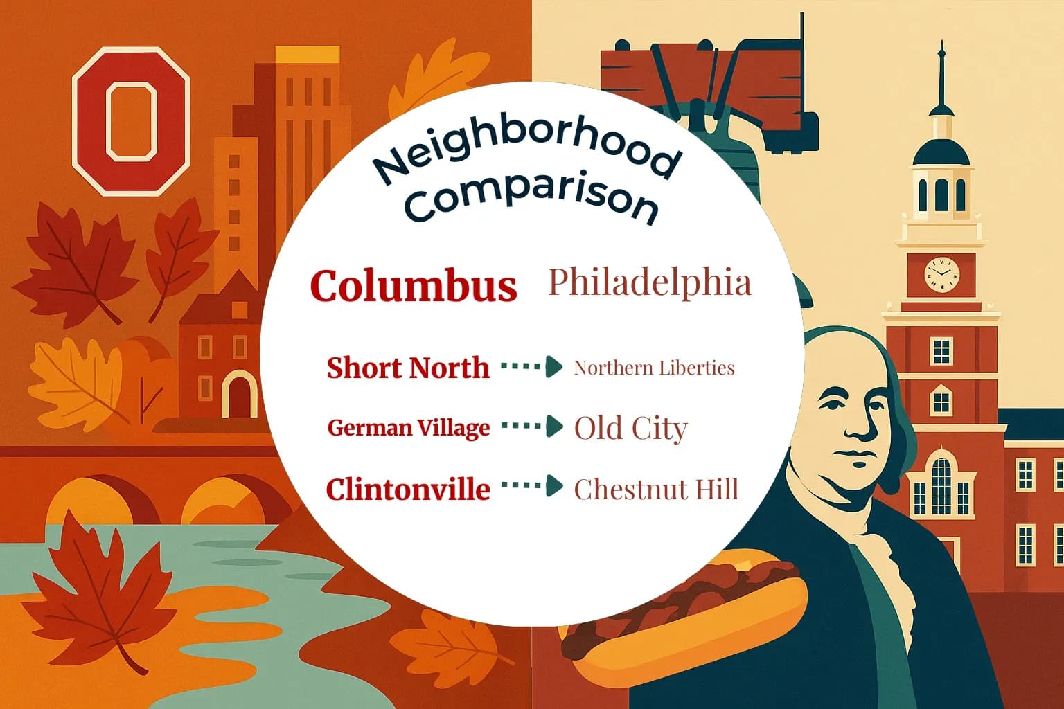 Columbus vs Philadelphia Neighborhood Comparison