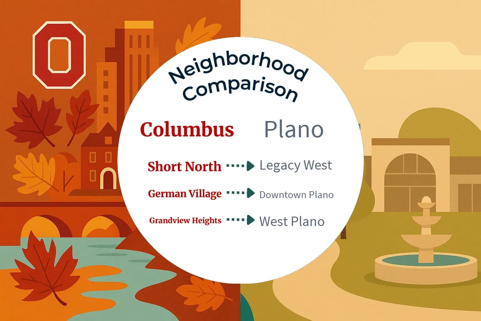 Columbus vs Plano Neighborhood Comparison