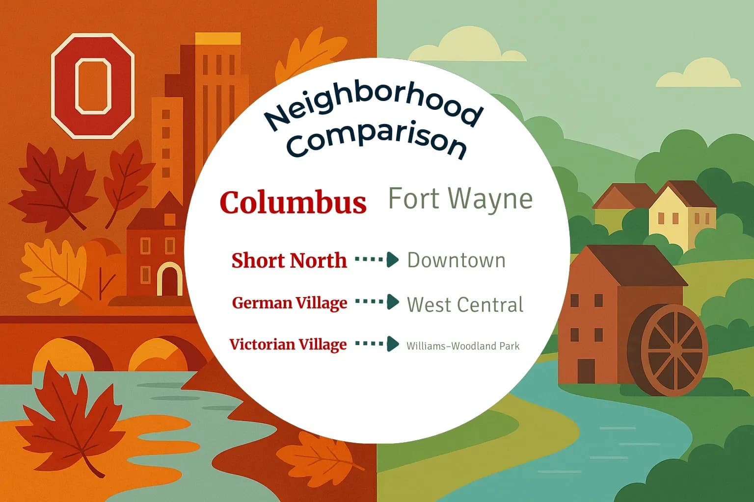 Columbus vs Fort Wayne Neighborhood Comparison