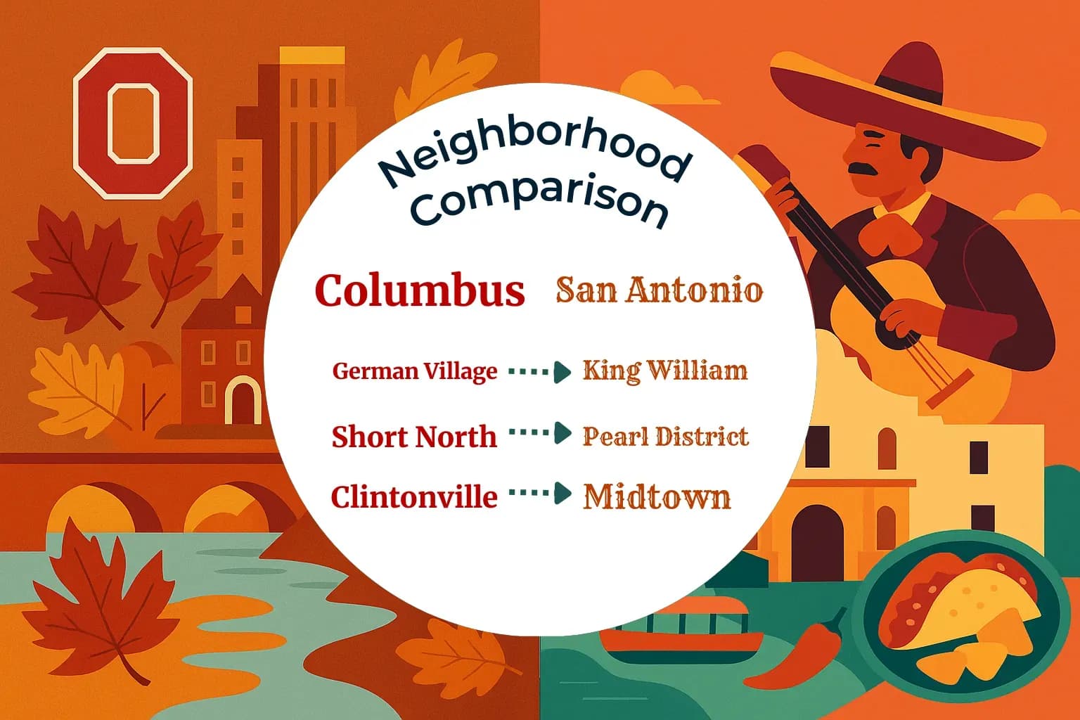 Columbus vs San Antonio Neighborhood Comparison