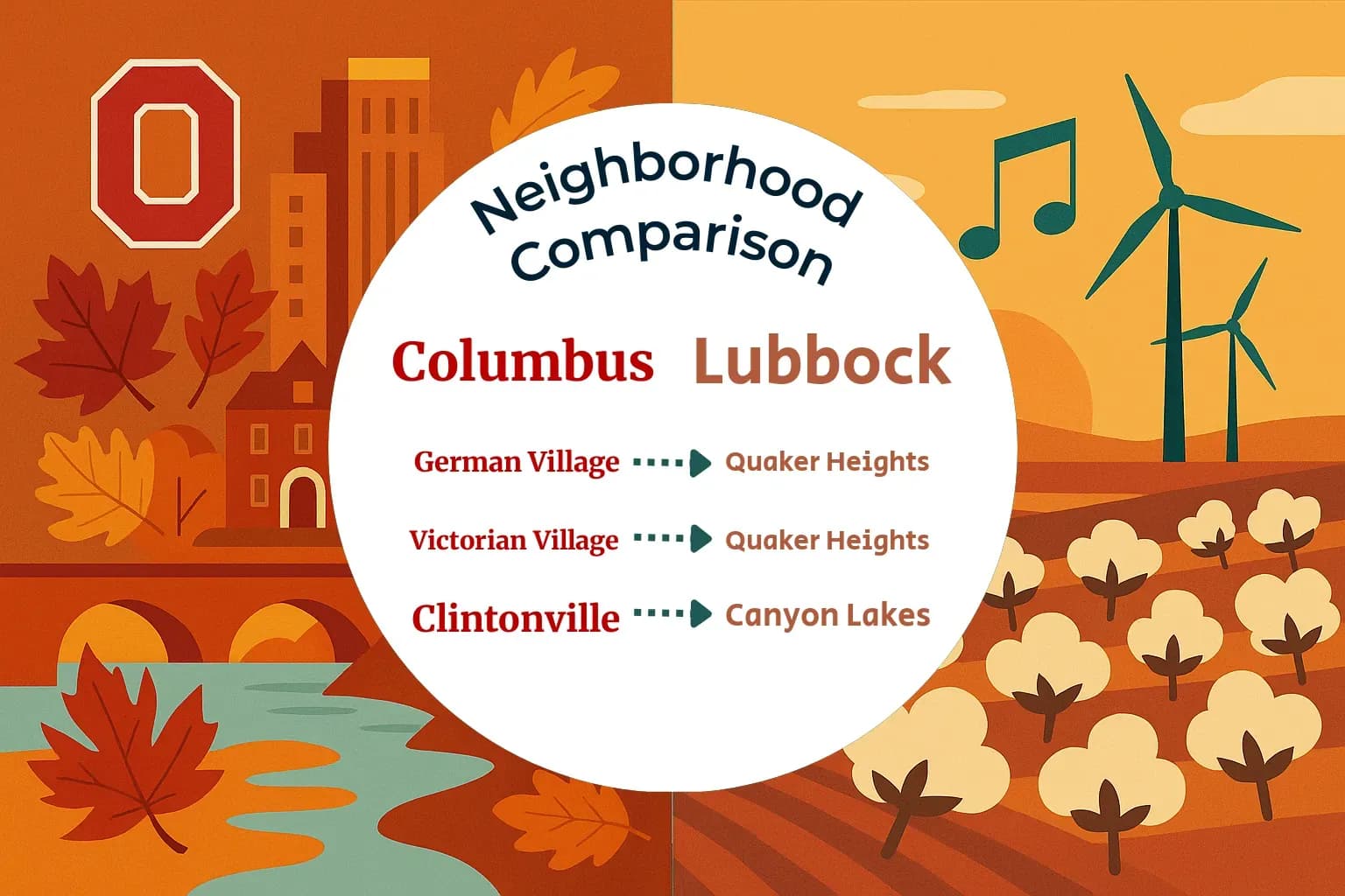 Columbus vs Lubbock Neighborhood Comparison