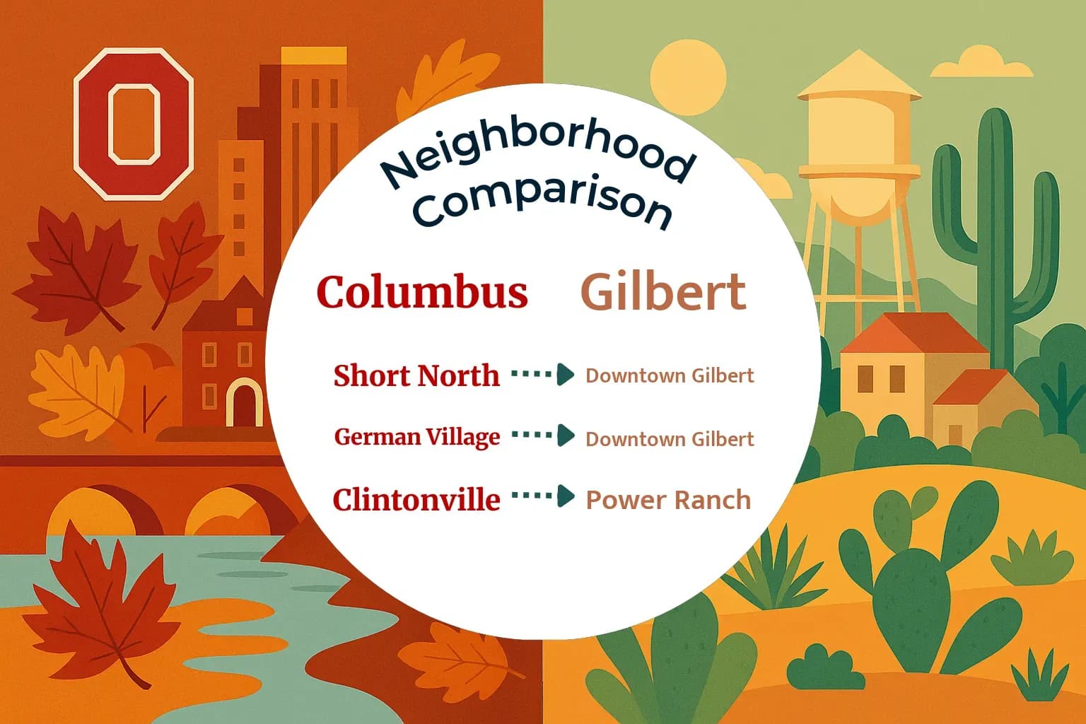 Columbus vs Gilbert Neighborhood Comparison