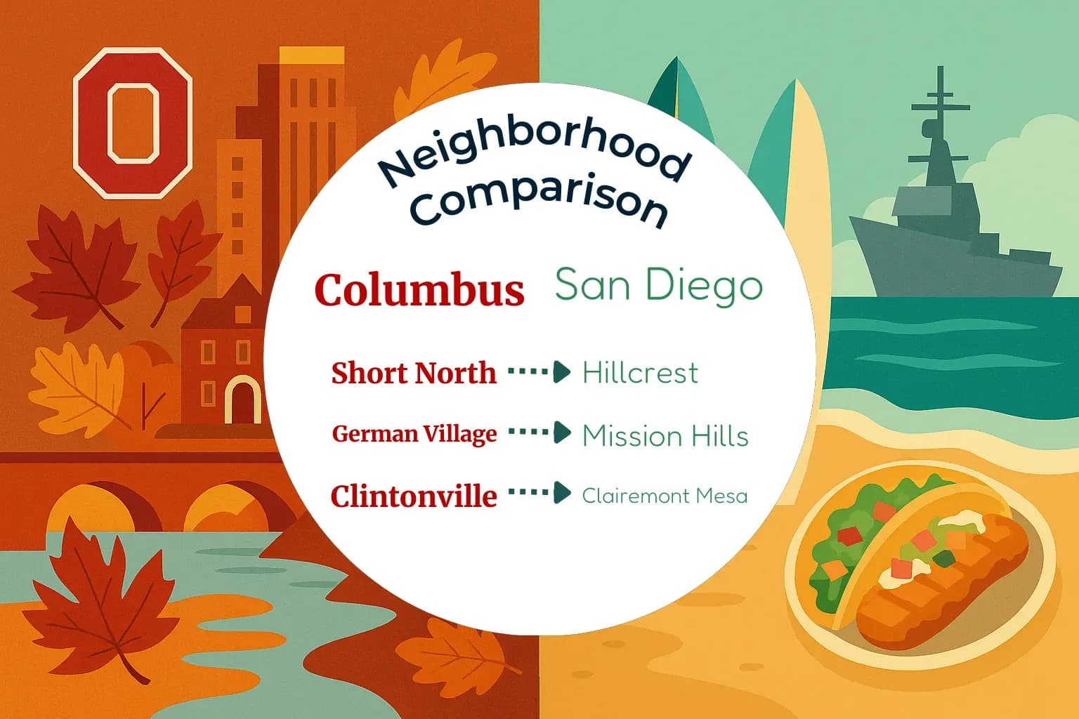 Columbus vs San Diego Neighborhood Comparison