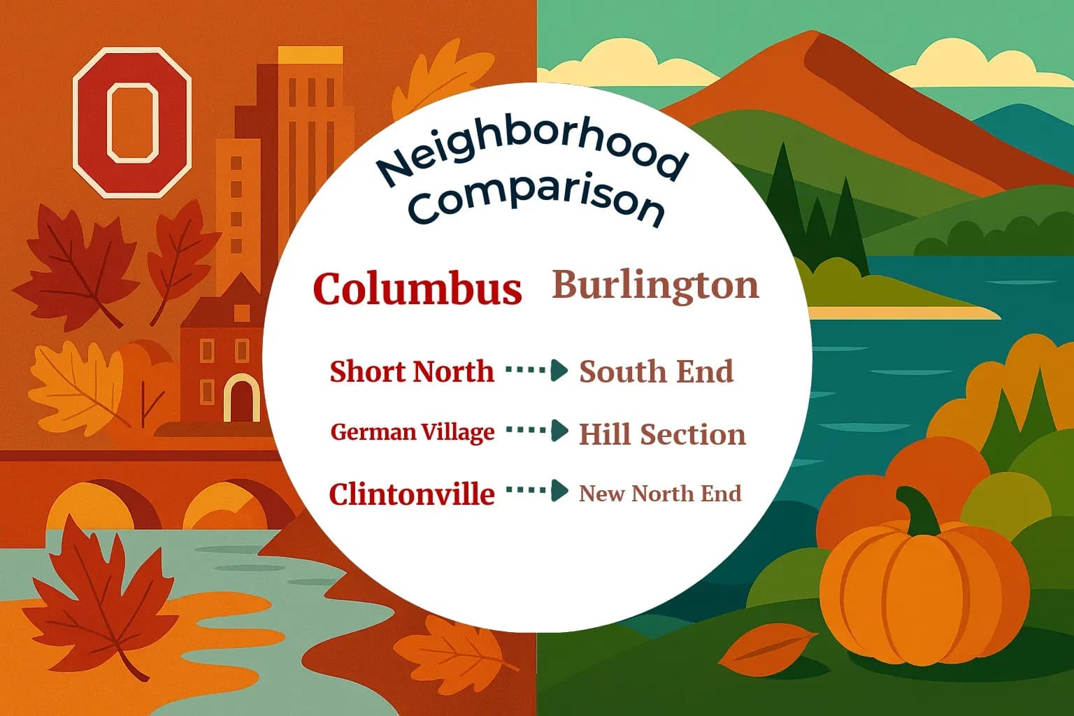 Columbus vs Burlington Neighborhood Comparison