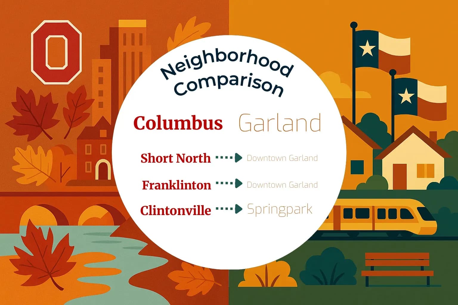 Columbus vs Garland Neighborhood Comparison