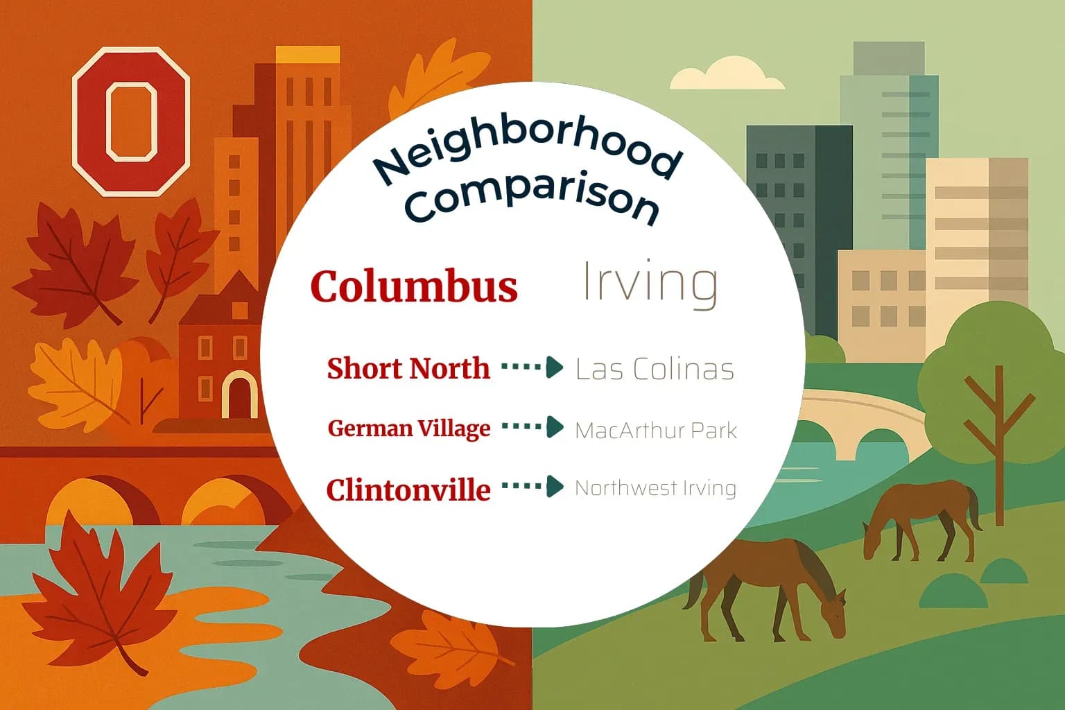 Columbus vs Irving Neighborhood Comparison