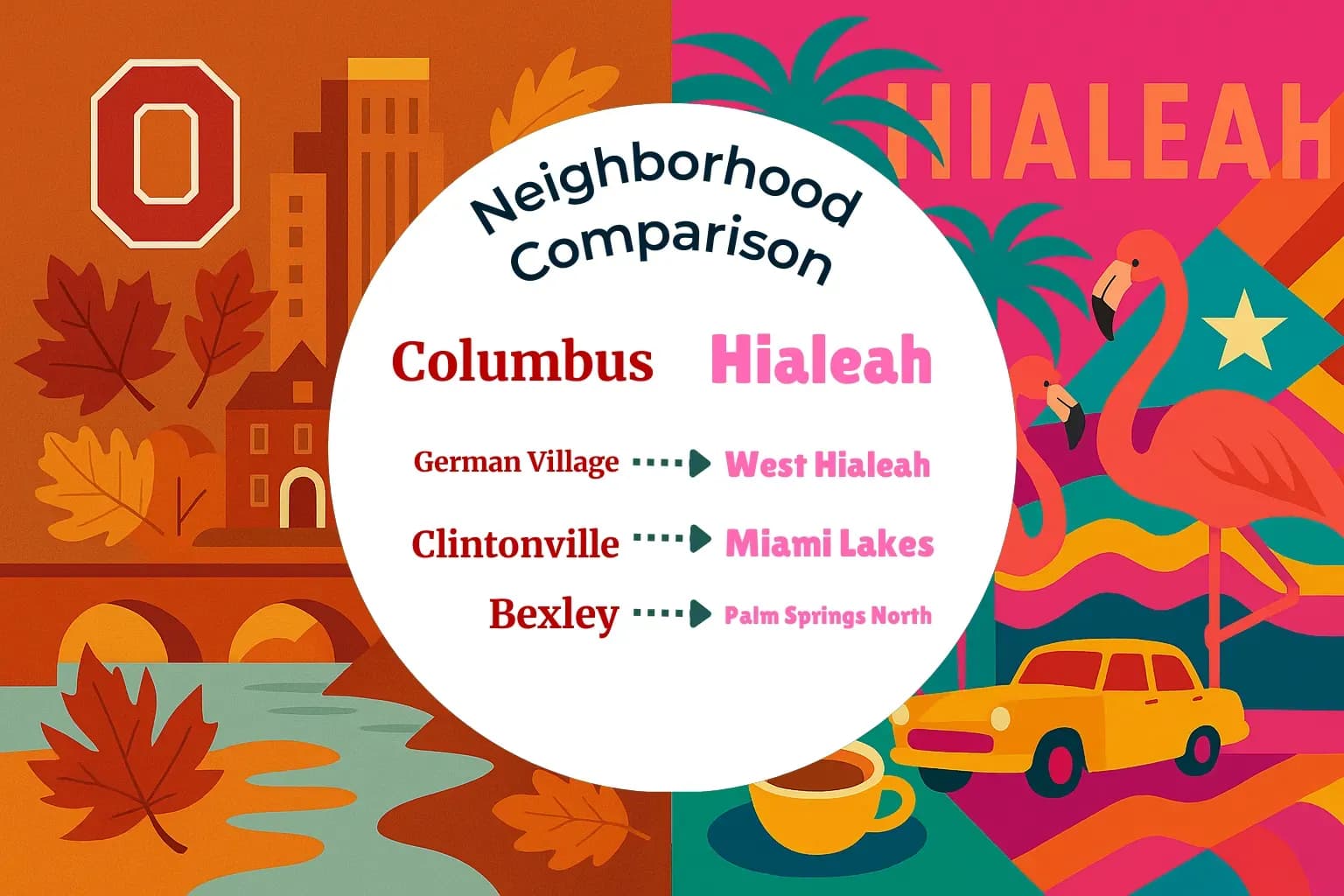 Columbus vs Hialeah Neighborhood Comparison