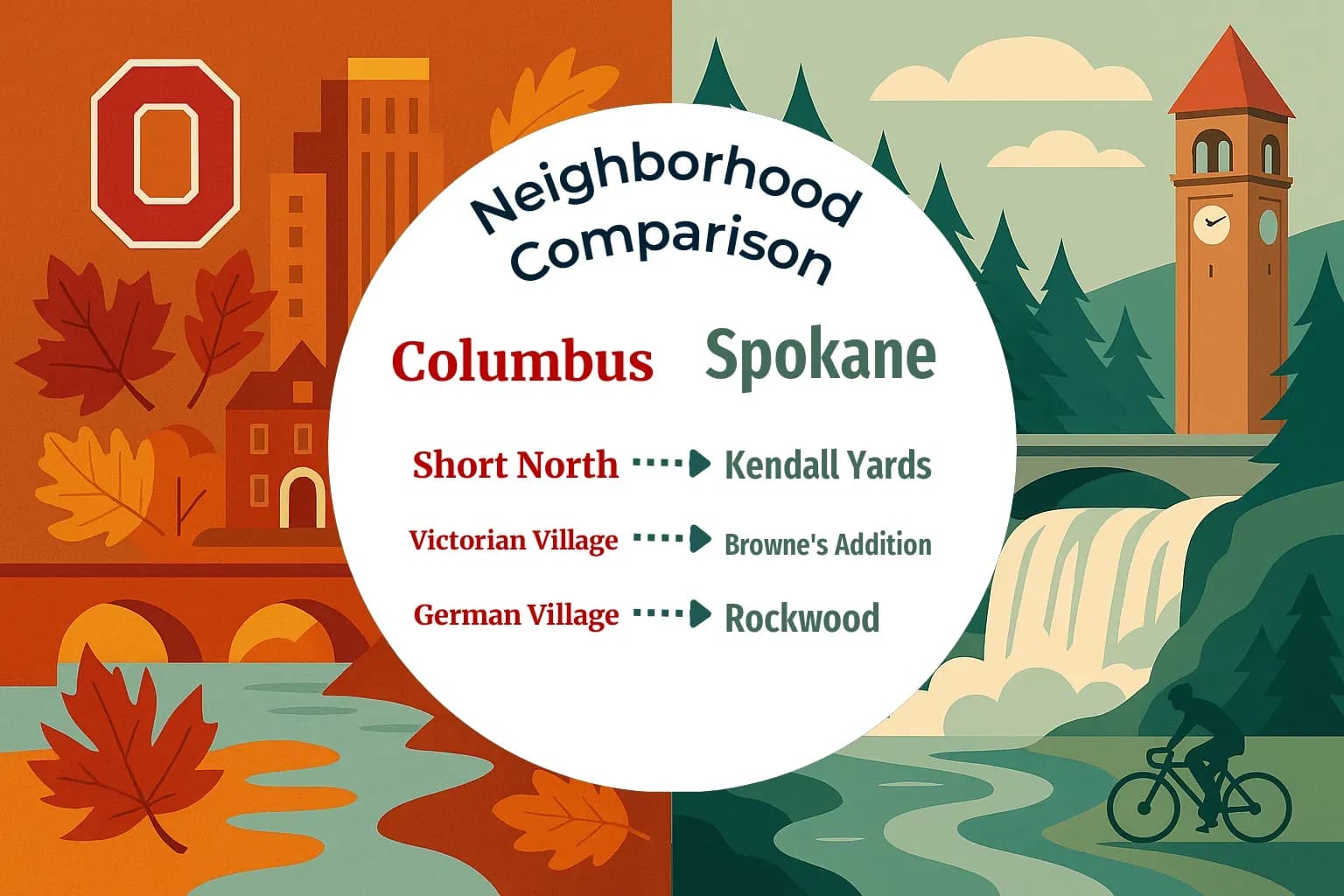 Columbus vs Spokane Neighborhood Comparison