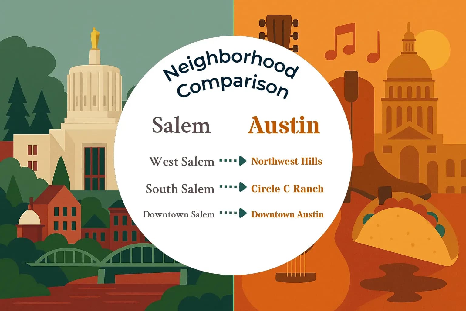 Salem vs Austin Neighborhood Comparison