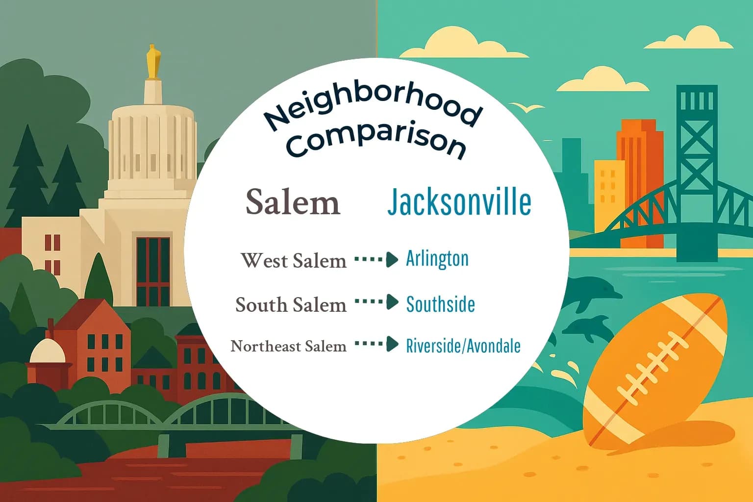 Salem vs Jacksonville Neighborhood Comparison