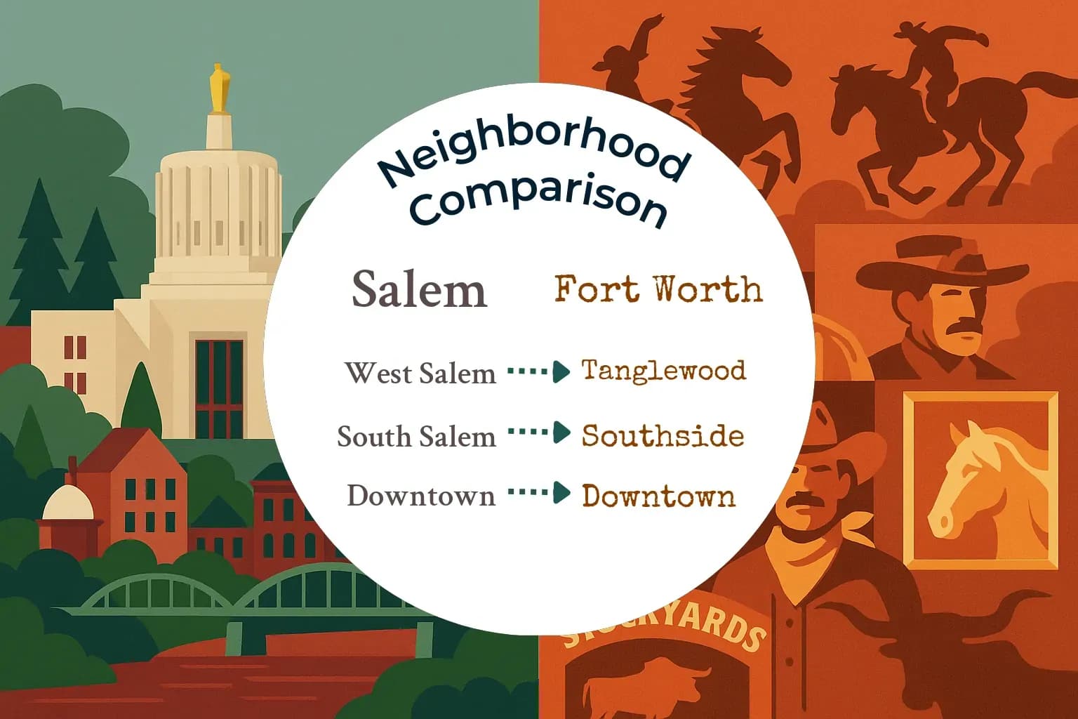 Salem vs Fort Worth Neighborhood Comparison