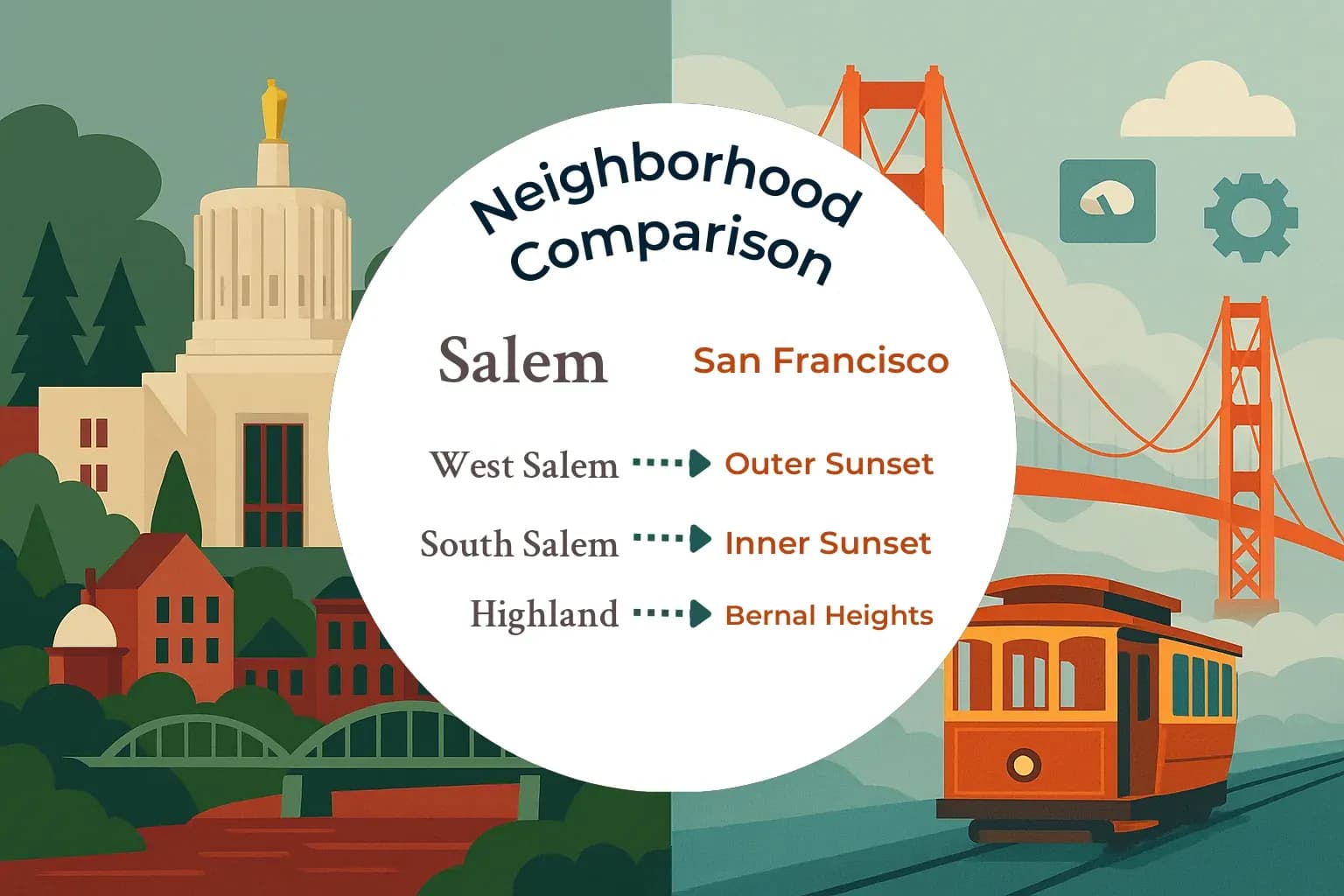 Salem vs San Francisco Neighborhood Comparison