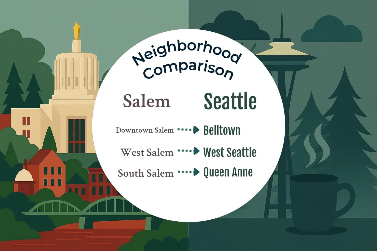 Salem vs Seattle Neighborhood Comparison