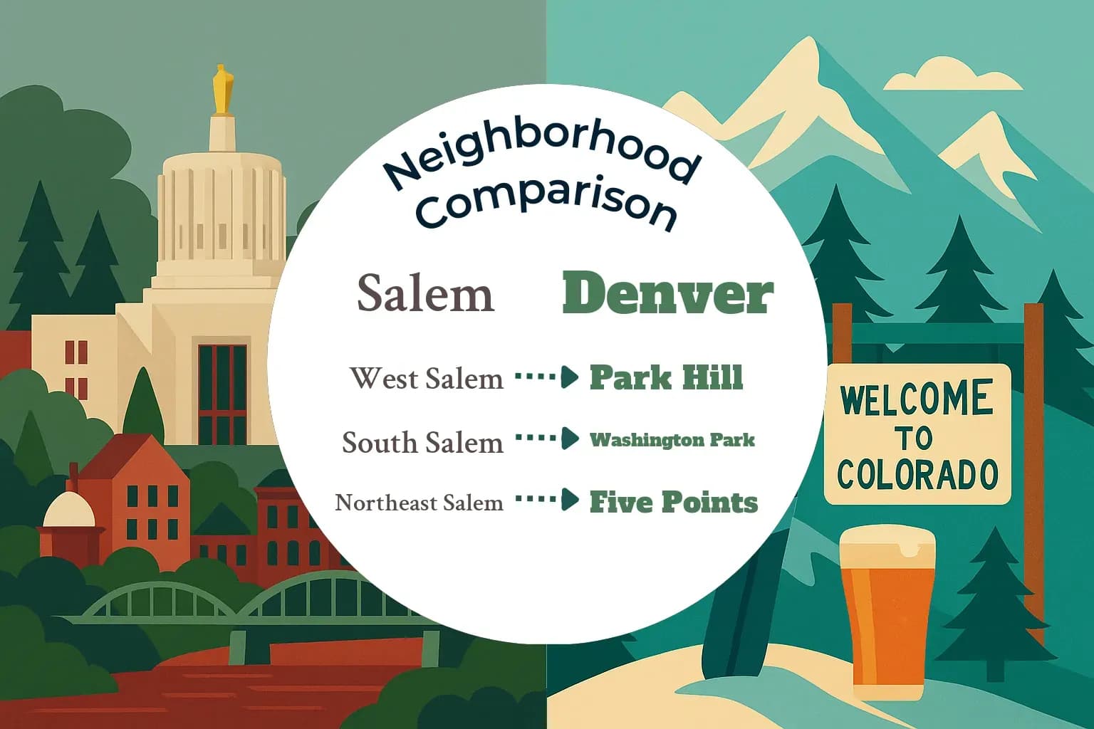 Salem vs Denver Neighborhood Comparison
