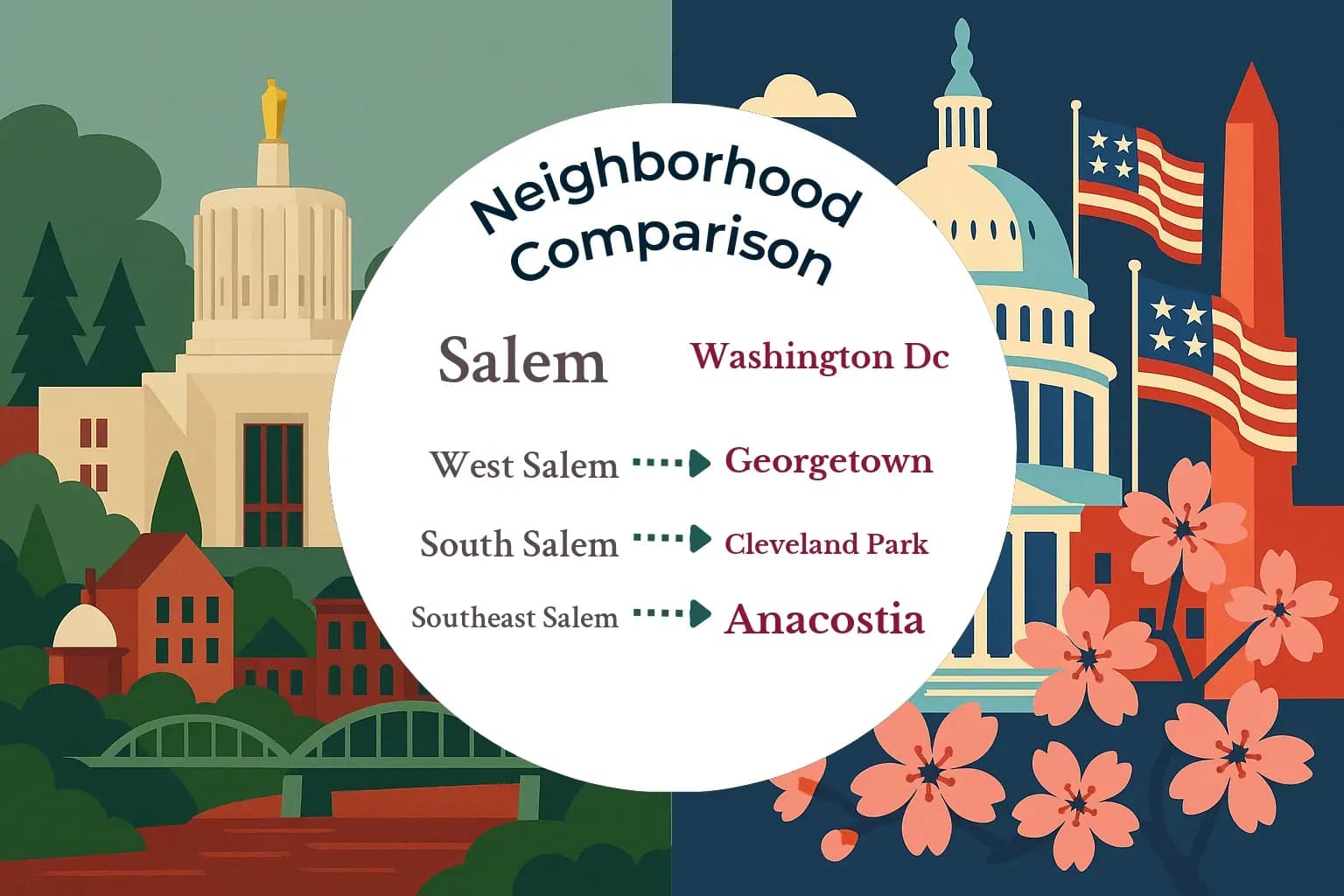 Salem vs Washington DC Neighborhood Comparison